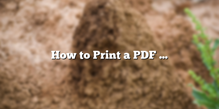 How to Print a PDF on Mac: A Step-by-Step Guide