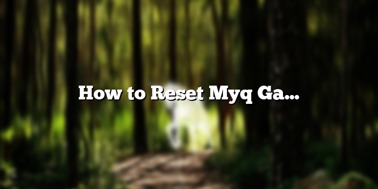 How to Reset Myq Garage Door Opener - pictipo.com