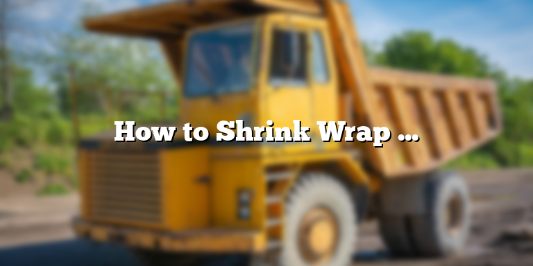 How to Shrink Wrap a Boat