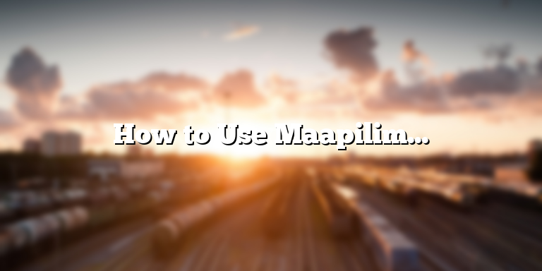 How to Use Maapilim Exfoliating Solution for Smooth and Radiant Skin